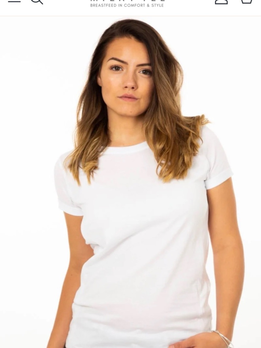 MILKY TEE GREY
NURSING T-SHIRT WITH DISCREET ZIPPERS (ORGANIC COTTON) - white
